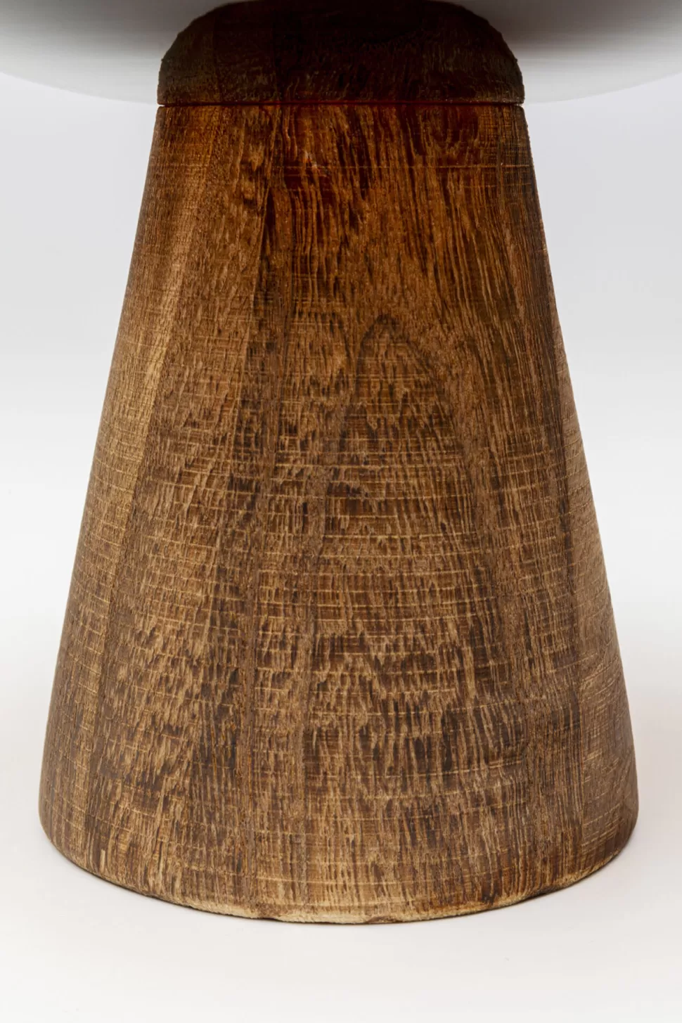 Wazony-KARE Design Wazon Mały Brązowy Szkło I Drewno Paulownia Ø16x21 Cm