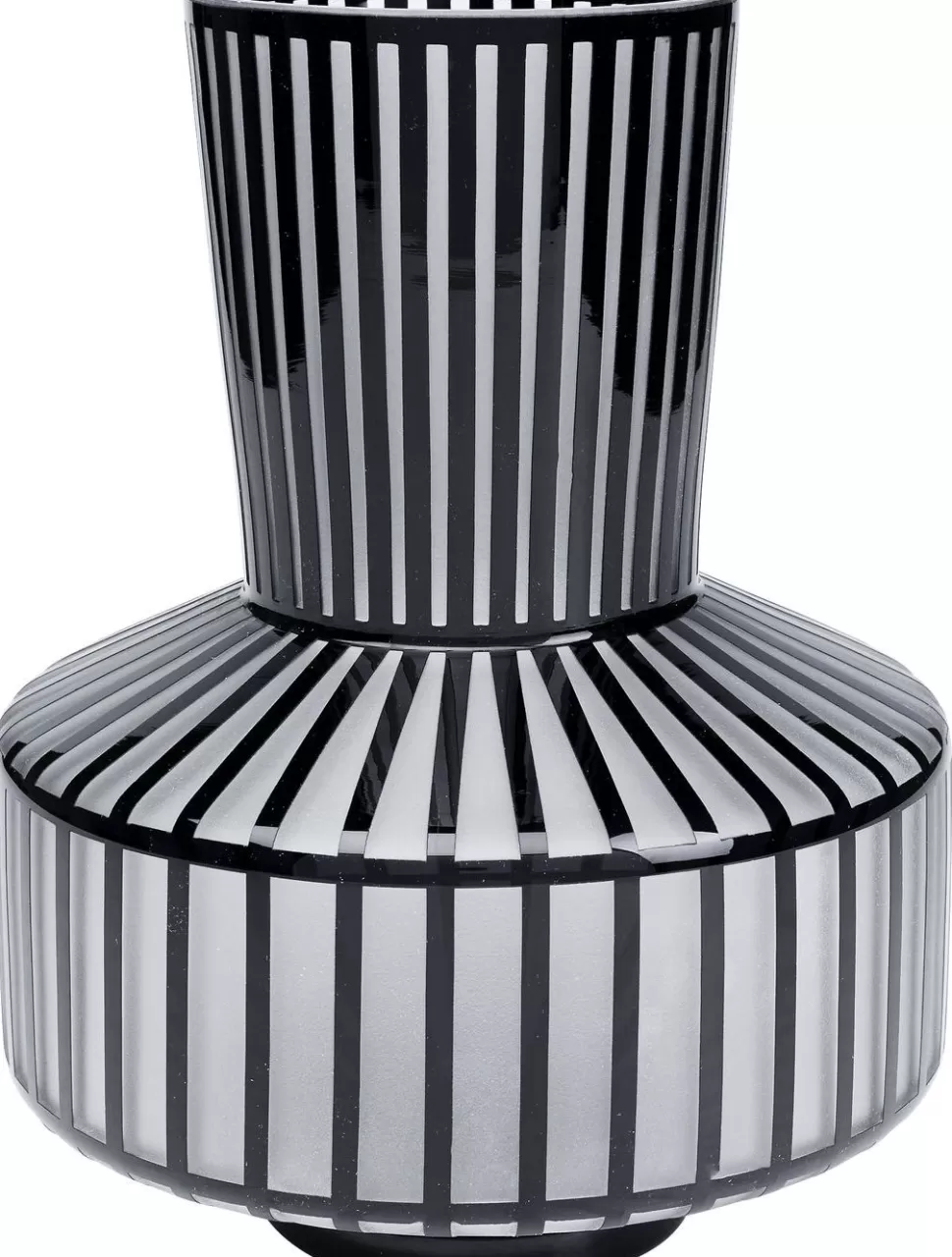 Wazony-KARE Design Wazon Roulette ∅25x31 Cm Biało-czarny