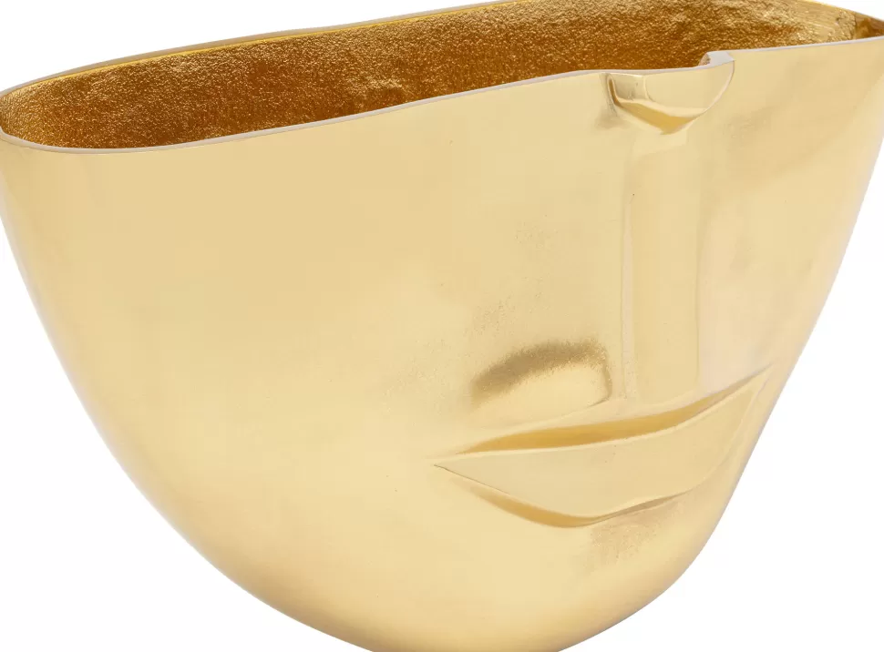 Wazony-KARE Design Wazon Złoty Glamour 38 Cm Pół Twarzy