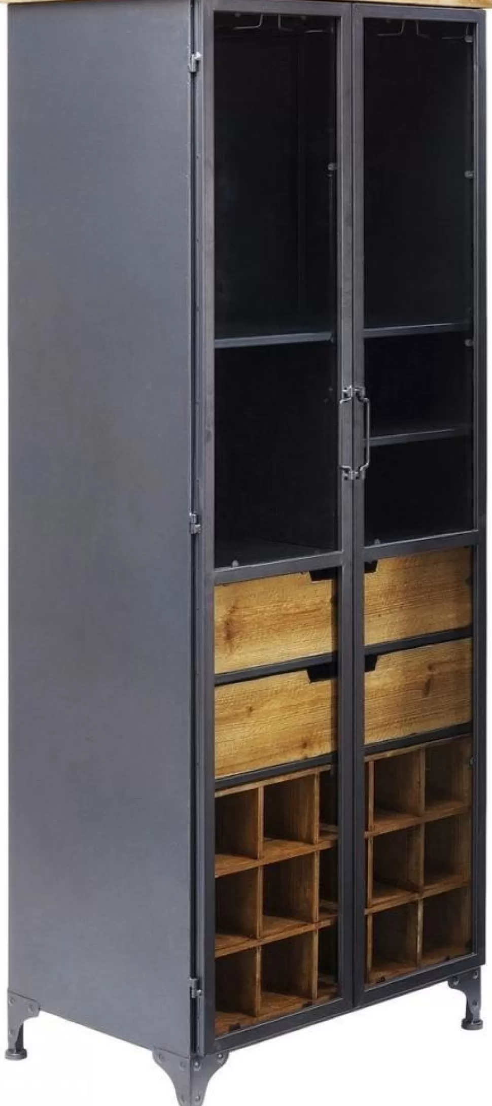 Witryny-KARE Design Witryna Refugio 60x156 Cm Antracytowa