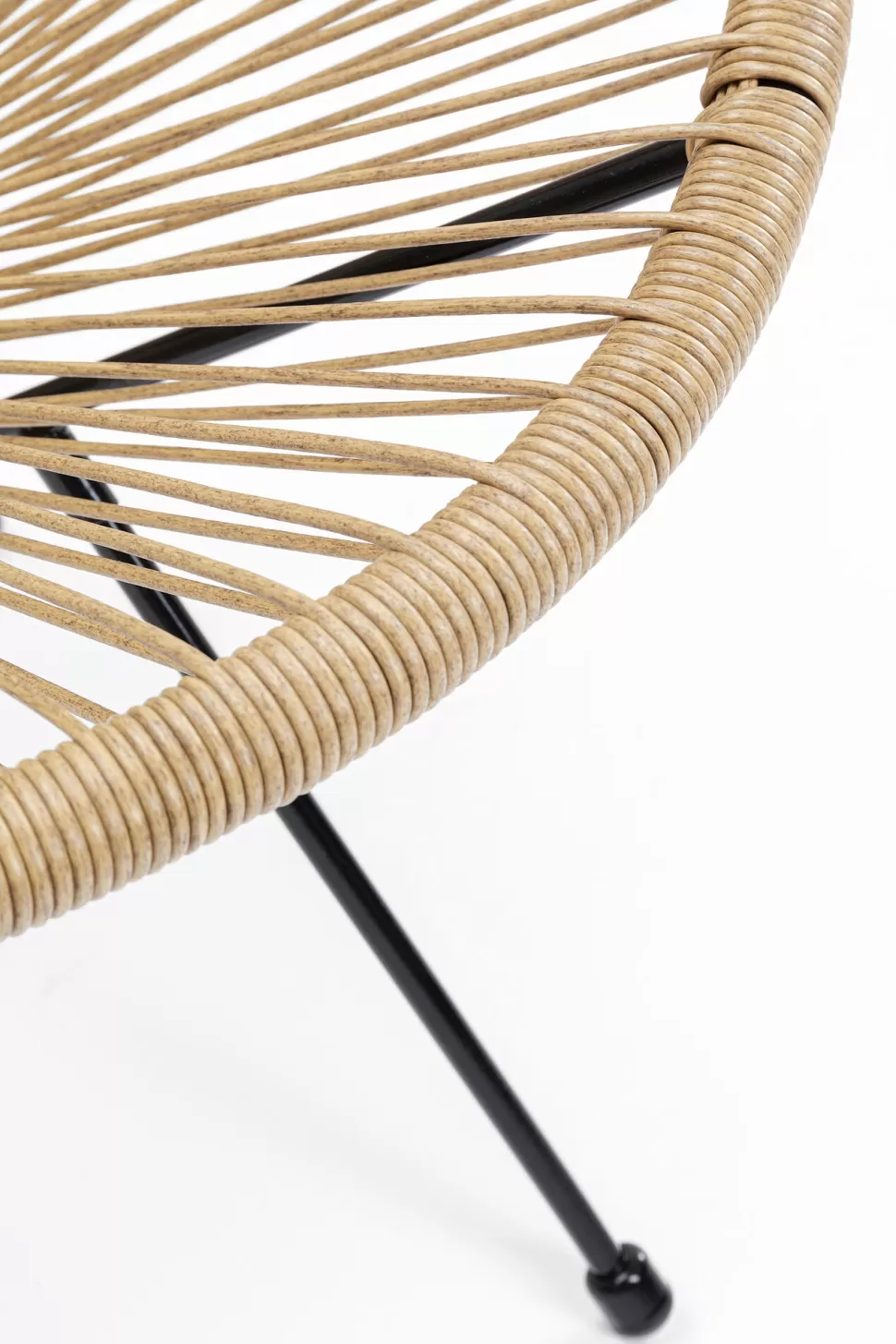 Fotele-KARE Design Zestaw Dwóch Foteli Ogrodowych - Kolor Naturalny Nogi Czarne 73x85 Cm