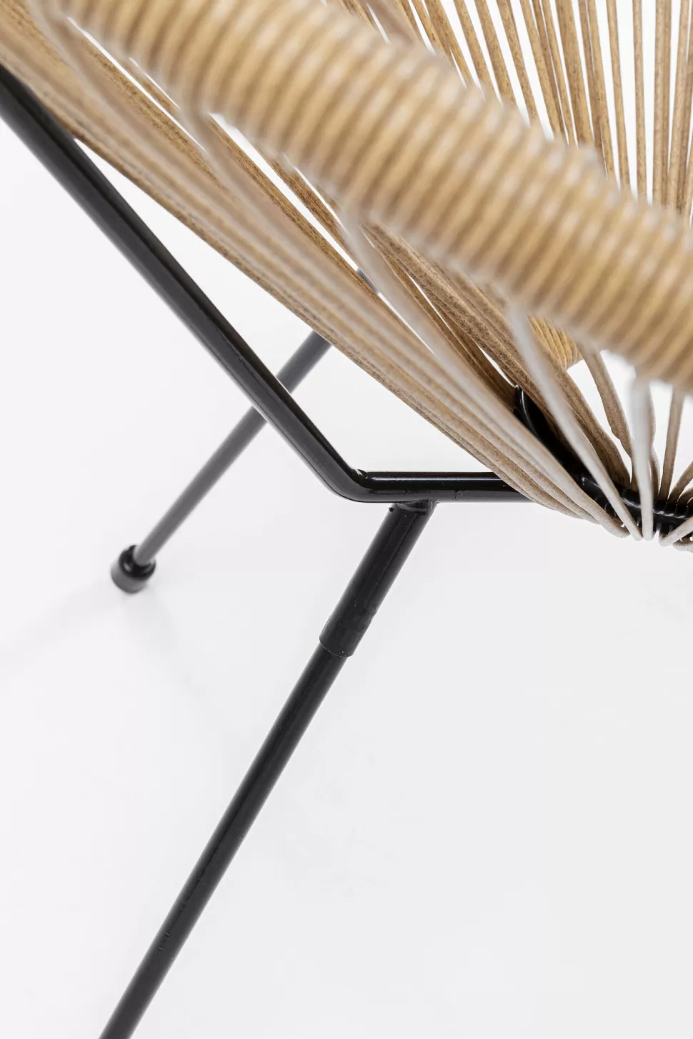 Fotele-KARE Design Zestaw Dwóch Foteli Ogrodowych - Kolor Naturalny Nogi Czarne 73x85 Cm