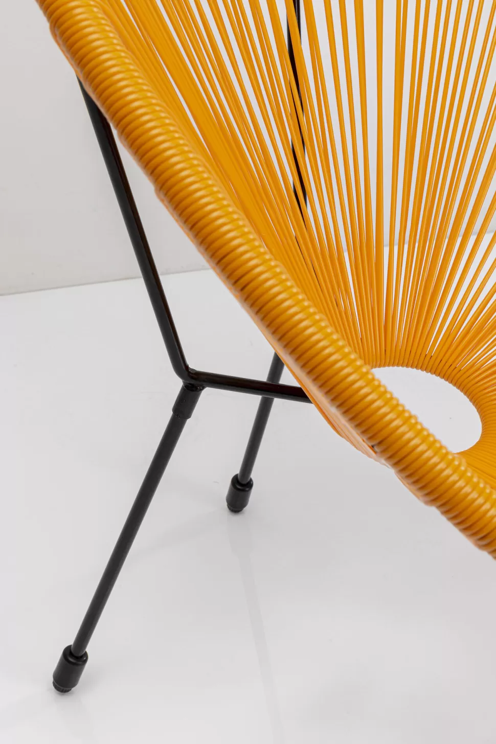 Fotele-KARE Design Zestaw Dwóch Foteli Ogrodowych - Kolor Pomarańczowy Nogi Czarne 73x85 Cm