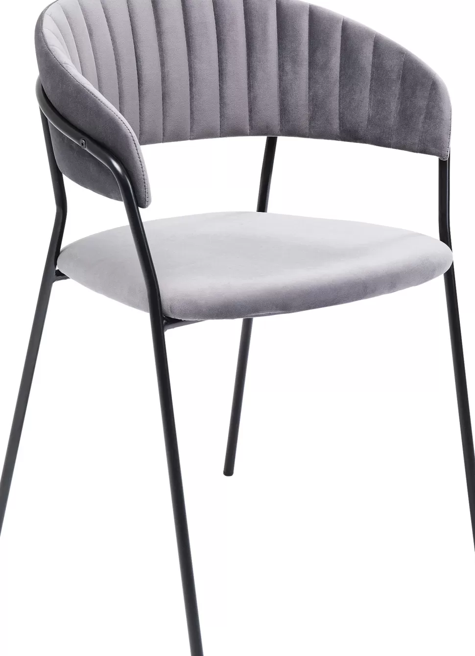 Krzesła-KARE Design Zestaw Dwóch Krzeseł Z Podłokietnikami Belle 57x78 Cm Szare