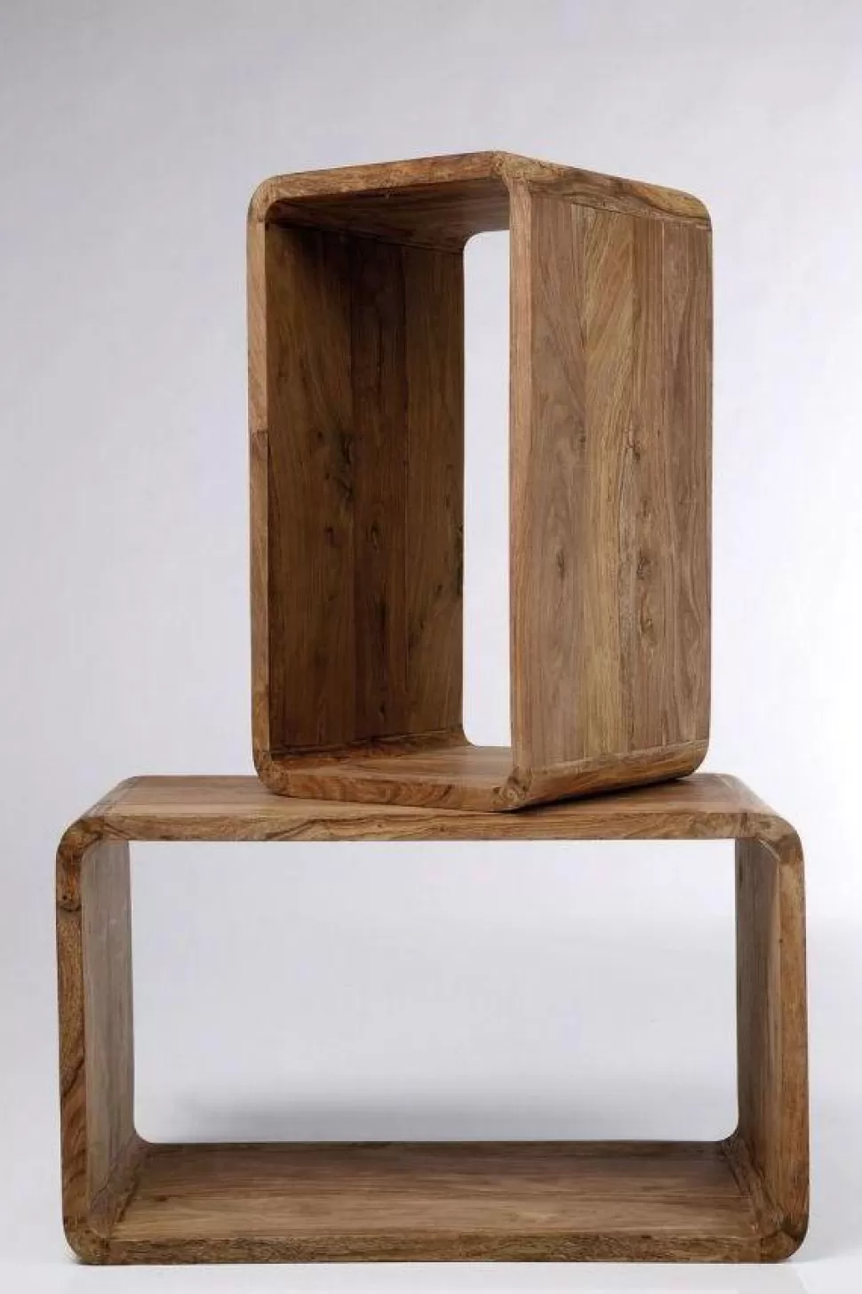 Regały-KARE Design Zestaw Dwóch Regałów Authentico Drewniane