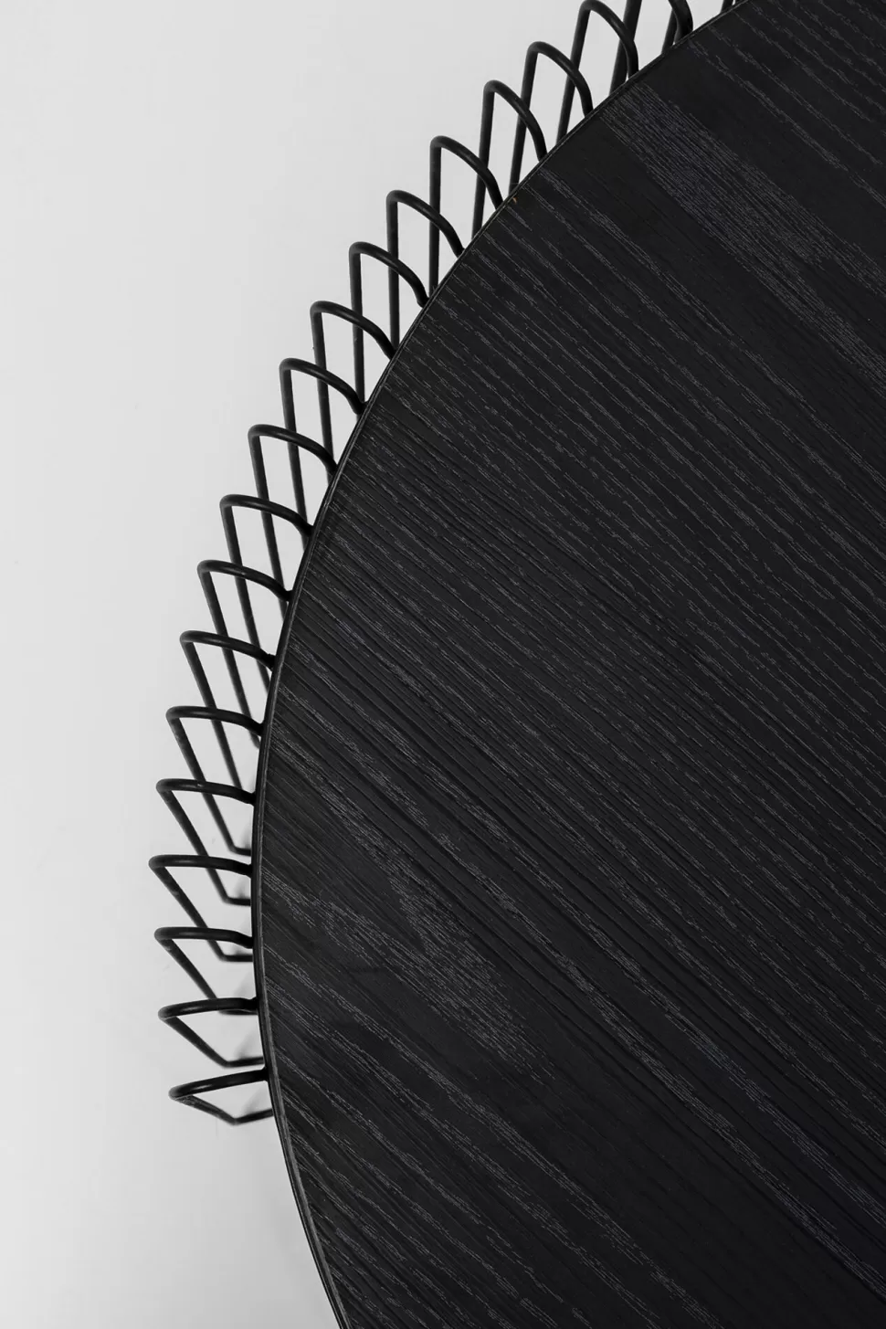Stoliki Kawowe-KARE Design Zestaw Dwóch Stolików Blaty MDF Rama Stalowa - Kolor Czarny