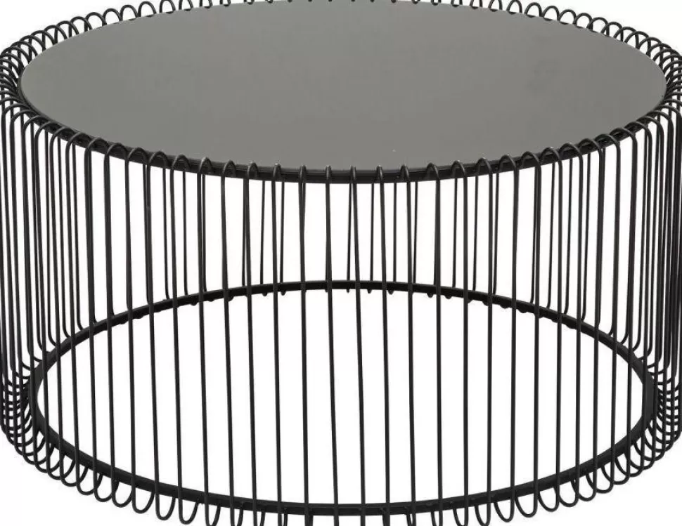 Stoliki Kawowe-KARE Design Zestaw Dwóch Stolików Kawowych Wire Czarne