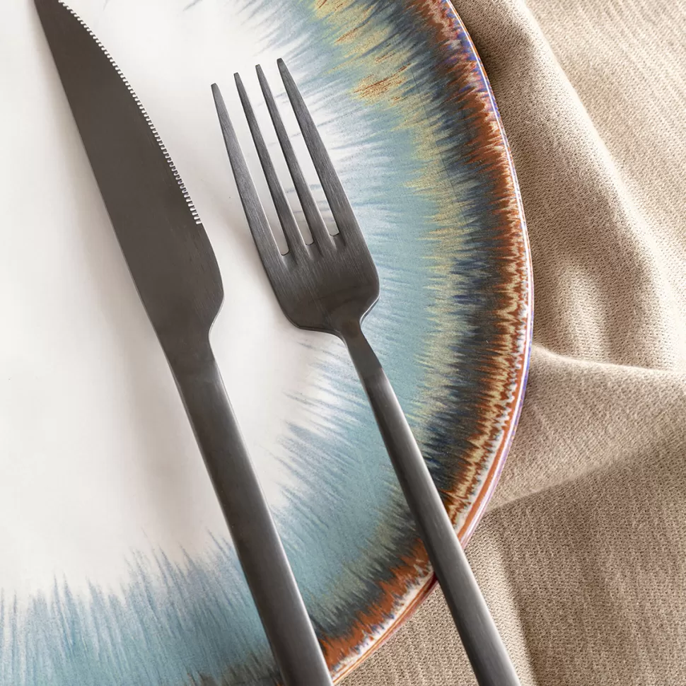 Zastawa Stołowa-KARE Design Zestaw Sztućców Gloria (16 Sztuk) Czarny Mat
