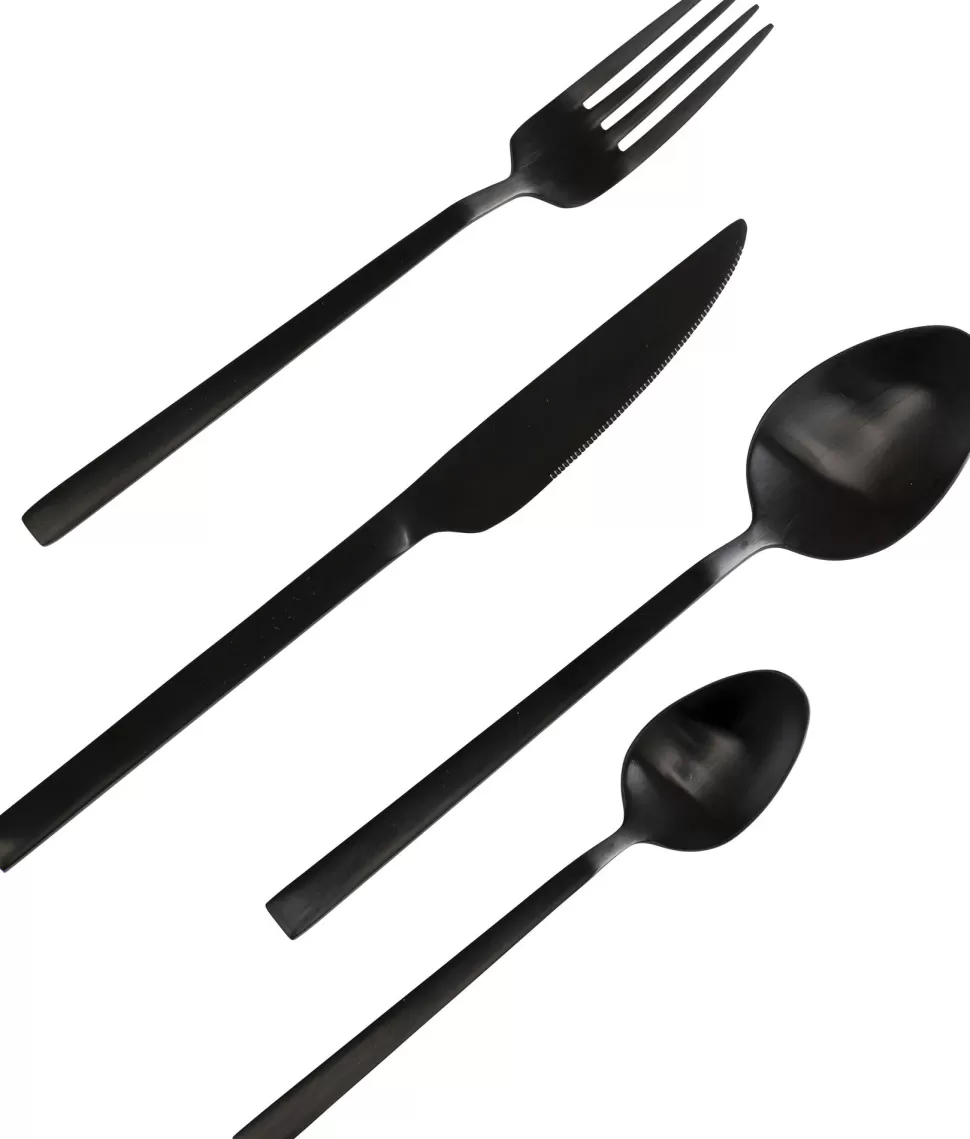 Zastawa Stołowa-KARE Design Zestaw Sztućców Gloria (16 Sztuk) Czarny Mat